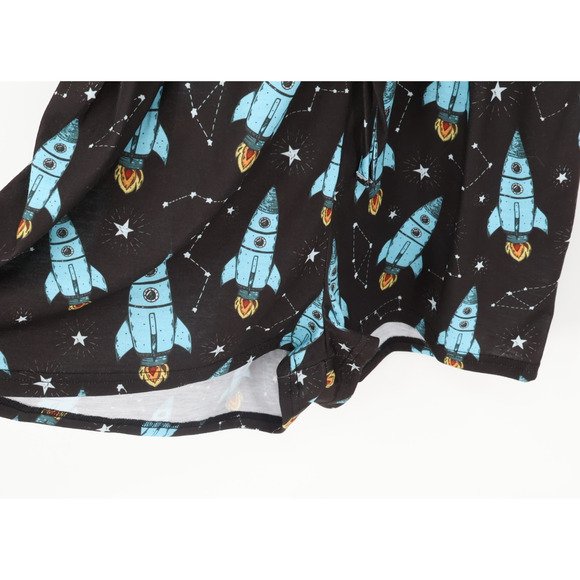 NWT ModCloth Romper Space Rocket Lounge Drawstring Waist Sleepwear Nerdy Size M - Picture 4 of 10